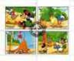 FRANCOBOLLI-QUARTINA-WALT DISNEY-SHARJAH- PAPERINO...