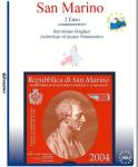 2 EURO in Folder SAN MARINO- 2 EURO 2004 Bartolomeo Borghesi