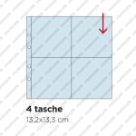 5 INSERTI per raccoglitore I SANTINI MAXI - 4 tasche 13,2 X 13,3 Cm