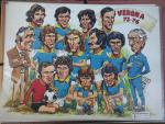 TAVOLA ORIGINALE POSTER GUERIN SPORTIVO PALLOTTI ANNO 1975 VERONA