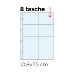 10 Inserti  PER LA RACCOLTA DI FIGURINE  -  8 tasche formato 10,8 × 7,5cm