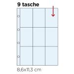 10 Inserti per RACCOGLITORE FIGURINE XL - 9 tasche formato 8,6 × 11,3 cm