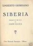 DRAMMA UMBERTO GIORDANO-SIBERIA-ANNO 1931-SONZOGNO