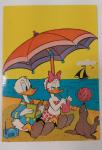 CARTOLINA WALT DISNEY serie 107 NUMERO 3094 PAPERINO PAPERINA AL MARE